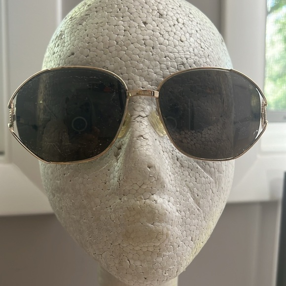 Vintage Christian Dior Eyeglasses Sunglasses Goldtone Frames - Picture 3 of 13